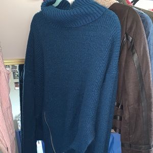 Blue Turtleneck with Zipper